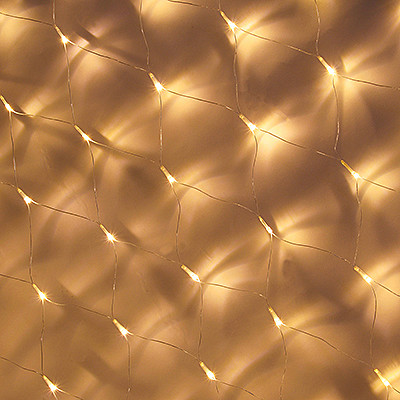 СНОУ БУМ Гирлянда эл. сеть 96LED, шампань, 1,4x1,5м, пост. свечение, ПВХ прозрач, 220В