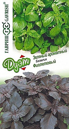 Семена: ДУЭТ Базилик Фио.+Зел.аромат 0,2г G