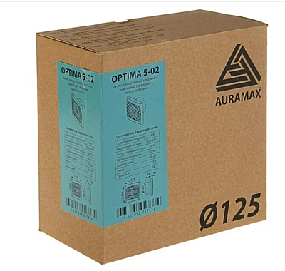 Вентилятор настенный AURAMAX OPTIMA 5-02 ф125мм с тяговым выключателем 532737