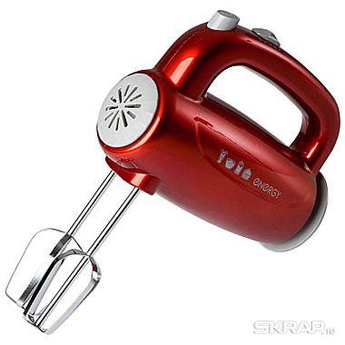 Миксер ЭНЕРДЖИ EN-295R 5 скоростей, 300Вт красный 