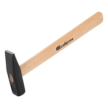 Молоток слесарный 400г квадратный боек деревянная ручка // СИБРТЕХ 10216