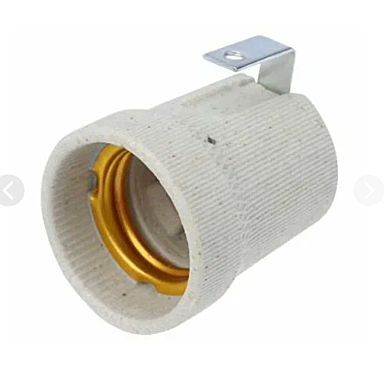 Патрон электрический E27 керамический с держателем Rexant 11-8867