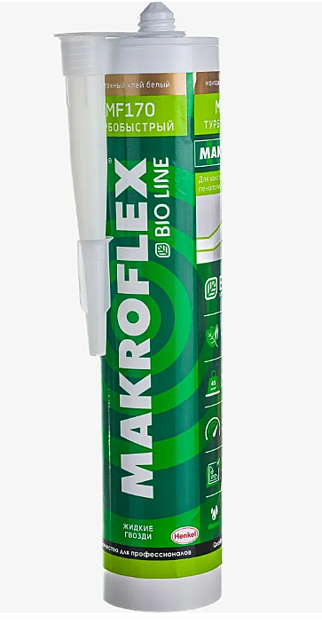 Клей монтажный Макрофлекс БиоЛайн MF170 Турбобыстрый 400гр 628920 1204800
