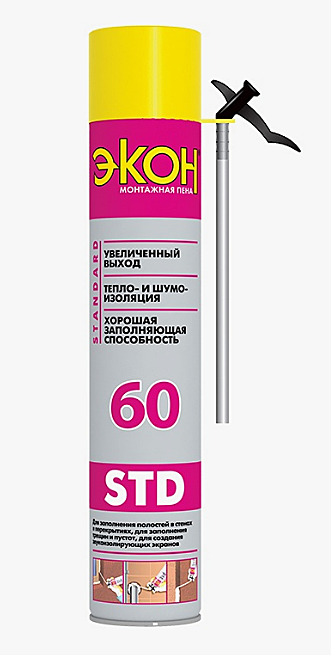 Пена монтажная ЭКОН стд 60 700мл 615111 1308356