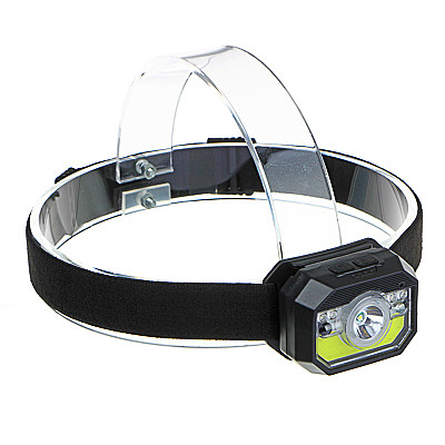 Фонарь на голову ЕРМАК сенсорный XPE COB LED 11 режимов, 1000мАч, USB кабель, 6х4,5х3см 221-072