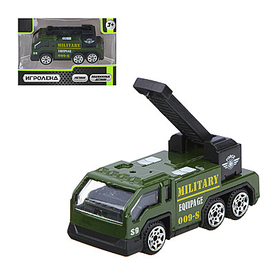 ИГРОЛЕНД Машинка военная техника, металл, 9,5х4,5х6,5см 292-292