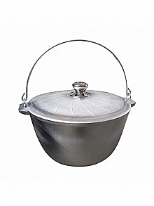 Казан походный (котел) алюм.лит. 5,0л с крышкой 45300