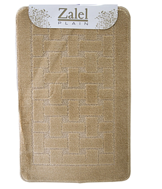 Набор ковриков 2пр в ванную комнату ZALEL 55х90мм бежевый