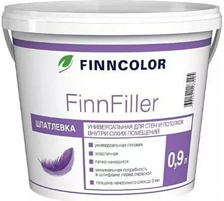 Шпатлевка FINNFILLER финишная 0,9л ТИККУРИЛА 51472