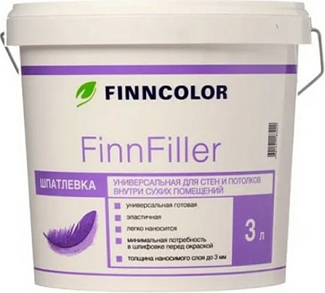 Шпатлевка FINNFILLER финишная 3,0л ТИККУРИЛА 51470