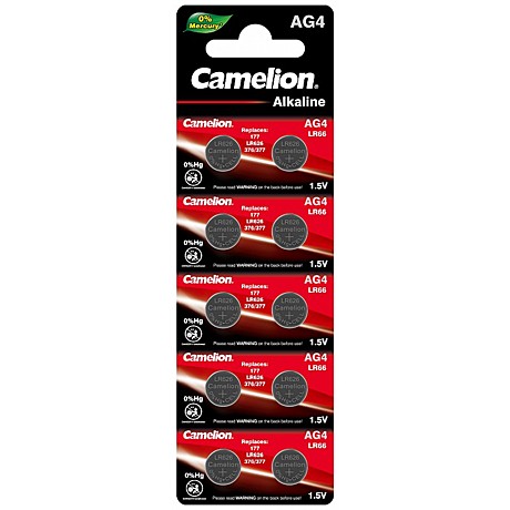 Батарейка Camelion AG4 (G4 / G04 / LR626 / LR66 / 77A / 177 / 377A) BL10