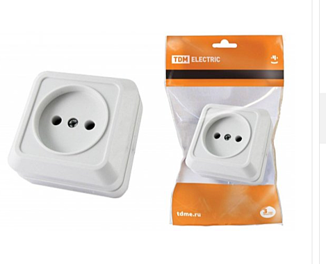 Розетка TDM ЛАДОГА 2П 10А 250В белая SQ1801-0013 УТ099905857
