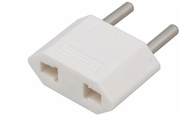 Европереходник адаптер плоский 10А белый 91001549