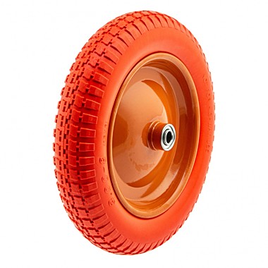 Колесо полиуретановое 3.00-8, длина оси 90мм, подшипник 16мм Palisad 68975