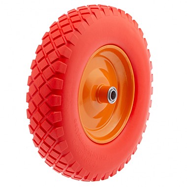 Колесо полиуретановое 4.80-4-8, длина оси 90мм, подшипник 20мм Palisad