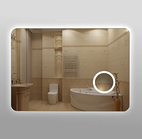 Зеркало EVA GOLD 312л2 70*100см с косметич.зеркалом с подсветкой
