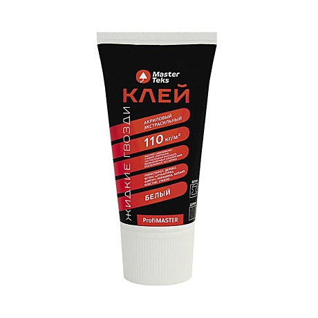 Клей акриловый (жидкие гвозди) MasterTeks ProfiMaster 110кг/м2 экстрасильный 0,2кг белый