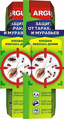 Ловушка клеевая от тараканов, муравьев (домик) Argus AR-1427