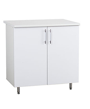 Рабочий стол 80 белый металлик фасад МДФ столешница цвет Сахара 