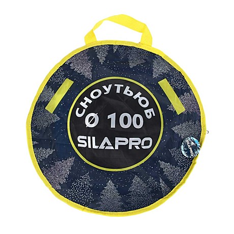 Сноутьюб SILAPRO с сиденьем ЗИМНИЙ ЛЕС d=100см, оксфорд 600D, резина R16, ПВХ 112-053
