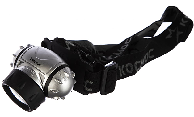 Фонарь КОСМОС KOC-Н19LED 1W XPE LED + 6 SMD LED налобный 3xAAA 89-0-326