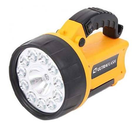 Фонарь Ultraflash 3712LED аккум 220В жел 19LED 4В 2Ач 8310