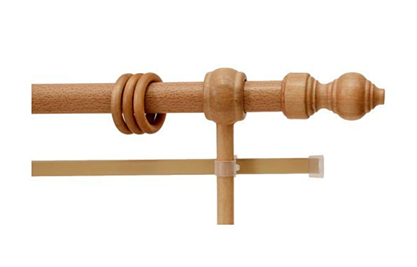 Карниз трубчатый 2,0м орех 2-х рядный (крючок)