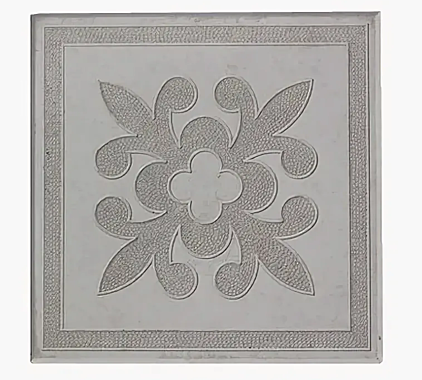 Тротуарная плитка ЦВЕТОЧЕК 30мм СЕРАЯ 30х30см (11шт/м2)