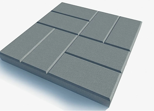 Тротуарная плитка ШОКОЛАДКА 30мм СЕРАЯ 30х30см (11шт.м2) 