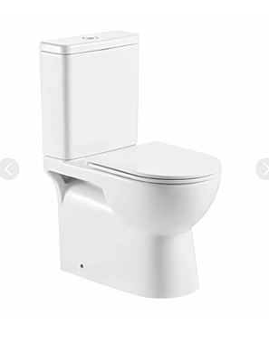 Унитаз компакт А8060 безободковый, сиденье тонкое ДП, арматура, гориз.выпуск
