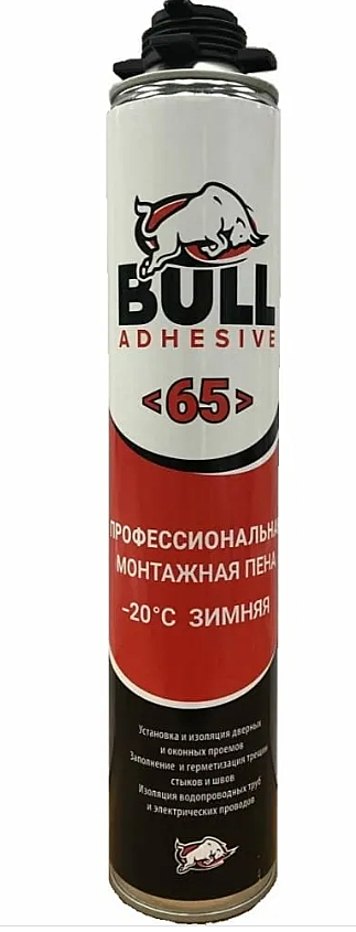 Пена монтажная Bull 65 профессионал ЗИМА-20 850мл.