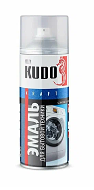 Краска-аэрозоль KUDO для бытовой техники KU-1311 белая 520мл