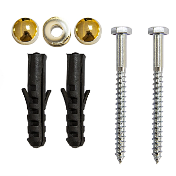 Болты для крепления унитаза шуруп 6х70 шестигр.головка золотые колпачки 518138