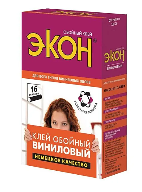 Клей обойный ЭКОН Виниловый 450гр 809245