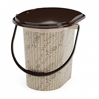 Ведро-туалет пластиковое 17л Плетенка Альтернатива М2329