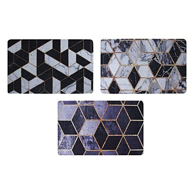 Коврик придверный тм VETTA Print, ПВХ, 44х74 см, 3 дизайна, резиновая подложка