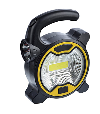 Фонарь рабочий ЧИНГИСХАН 2 режима: 1 Led, 1 COB, 5Вт, 3xAA