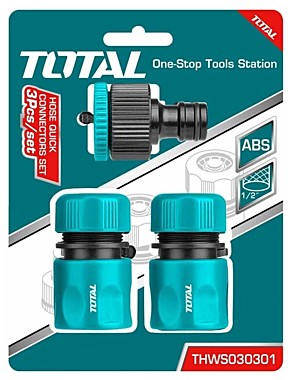 Набор соединит.для полив.шланга TOTAL 3шт 1/2