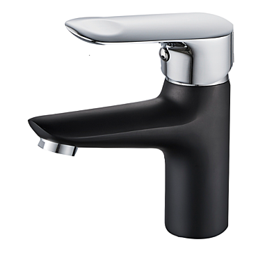 Смеситель для умывальника А1008-А черный+хром