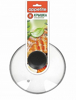 Крышка для сковороды стеклянная ф14см ст/пар мет/об ZHI14GP App 1428215