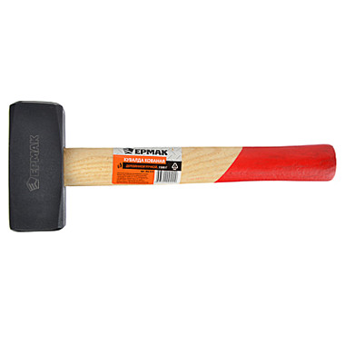 Кувалда 1000г ЕРМАК кованая с дерев.ручкой 662-411