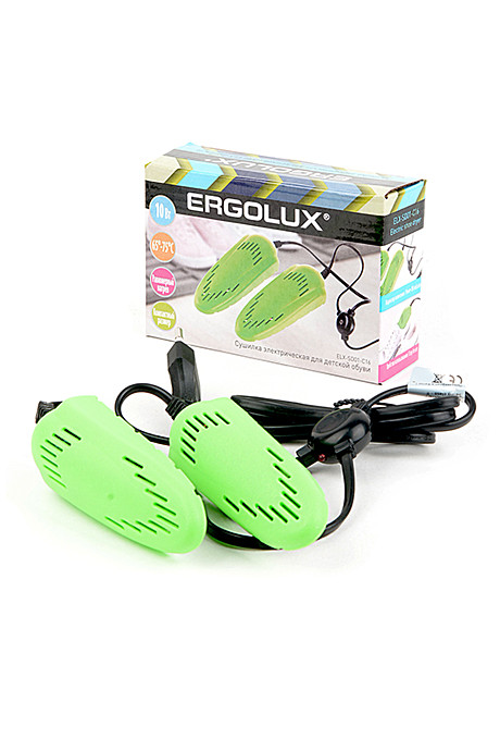 Сушилка для обуви ERGOLUX детская ELX-SD01-C16 салатовая индикатор 10Вт 220-240В