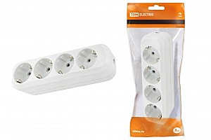 Колодка TDM 4гн 2П+3 с/з 16А 250В белая SQ1806-0014 