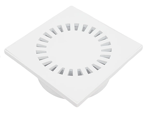 Трап ПВХ 50 вертикальный с пласт.решеткой 150х150 с выпус ОРИО 2115