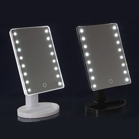 Зеркало настольное ЮниLook с LED подсветкой USB 4xAAA пластик/стекло 16,7х27см 347-095
