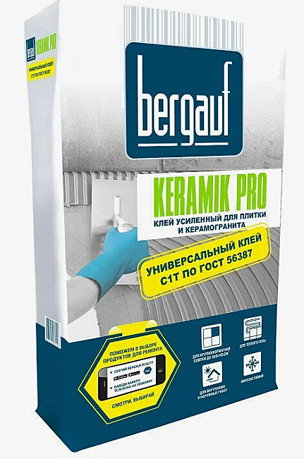 Клей для плитки БЕРГАУФ Keramik PRO 25КГ (56)