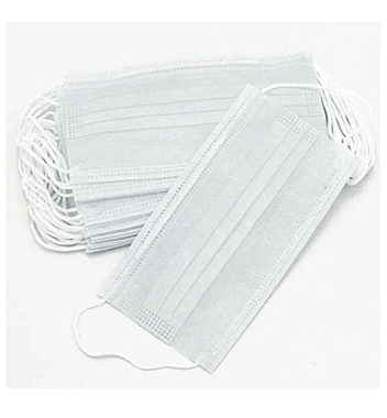 Маска защиты органов дыхания многоразовая белая трехслойная