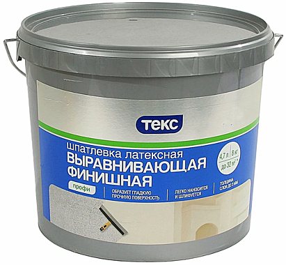 Шпатлевка ТЕКС латексная ФИНИШНАЯ выравн.ПРОФИ 1,5кг