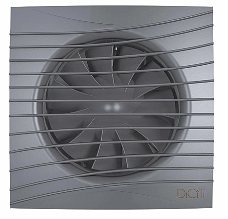 Вентилятор настенный SILENT 100мм 4С с обратным клапаном Dark gray metal DICITI 550158