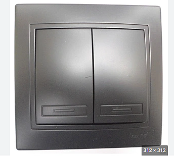 Выключатель Lezard МИРА СП 2-кл черный бархат 701-4242-101